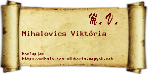 Mihalovics Viktória névjegykártya
